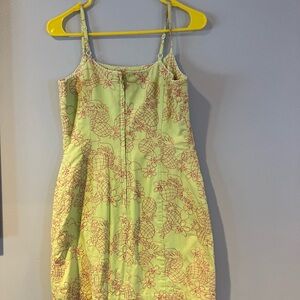 Lilly Pulitzer Lime and Pink Mini Dress